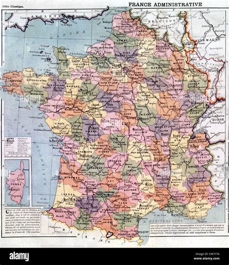 Map Of France Des Départements Amputée De Lalsace Et De La Lorraine