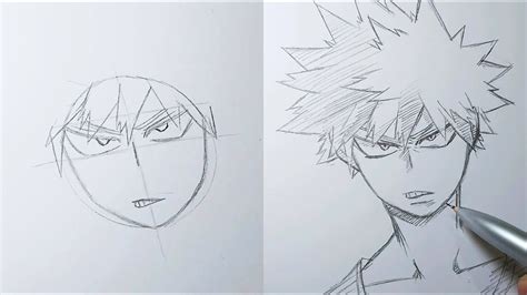 How To Draw Katsuki Bakugou Super Easy My Hero Academia Ss Art Youtube