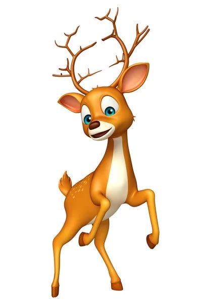 Cute Deer Funny Cartoon Character — Stock Photo © Visible3dscience