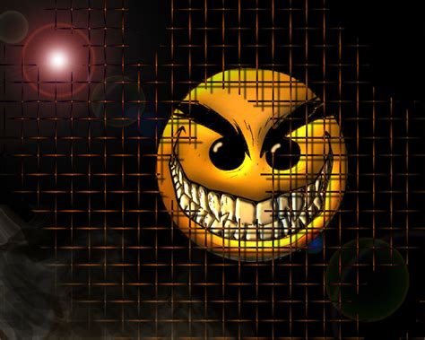 This unicode character has no emoji version, meaning this is intended to display only as a black and white glyph on most platforms. Evil Smile Wallpaper - WallpaperSafari