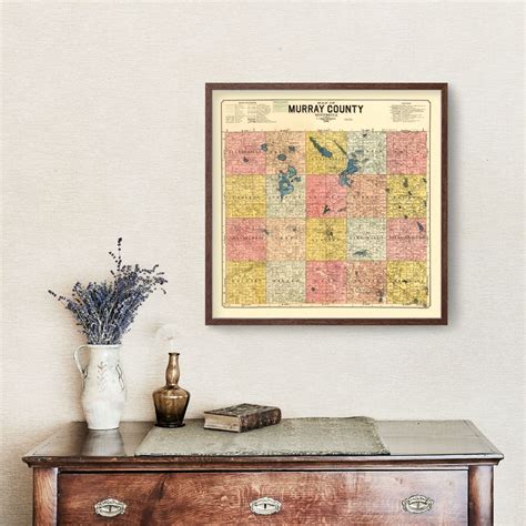 Vintage Map Of Murray County Minnesota 1898 By Teds Vintage Art