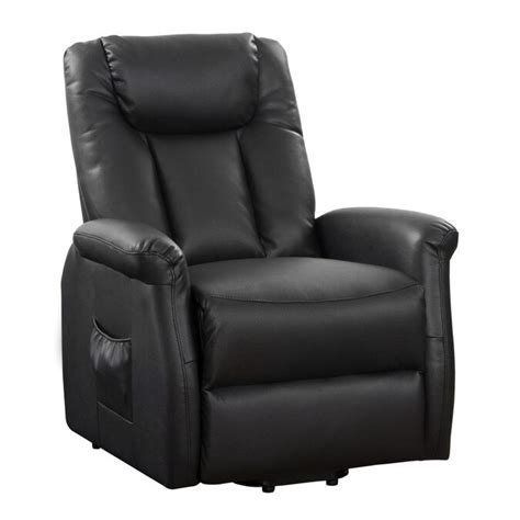 Wiselift sleeper lift chair with massage and heat, enduralux leather black (1 ea ). CorLiving Power Lift and Rise Recliner, Black Leather Gel ...