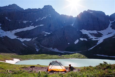 Camping At Cracker Lake Glacier National Park Montana Mountain