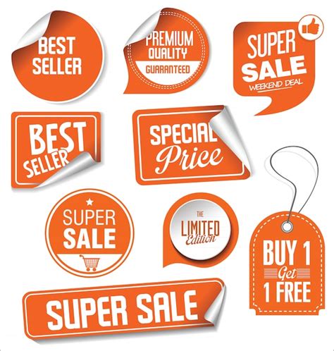 Premium Vector Sale Stickers Vector Illustration Collection