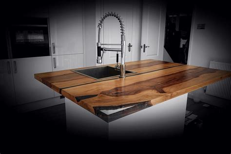 Luxury Kitchen Island Wooden Worktops Earthy Timber