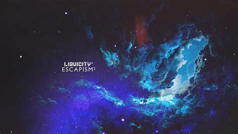 Blue And Purple Galaxy With Liquicity Escapism Text Overlay Liquicity