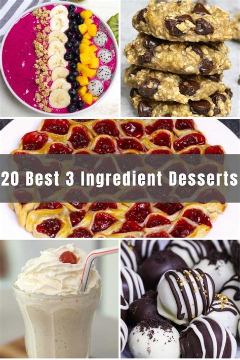 20 Best 3 Ingredient Desserts Easy Effortless Treats Izzycooking