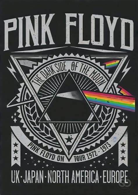 Pink Floyd Tour Poster Rock Music Print Remastered Dark Side Of The