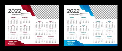 Desk Calendar Design 2022 Template Wall Calendar 2022 Vector 3261110