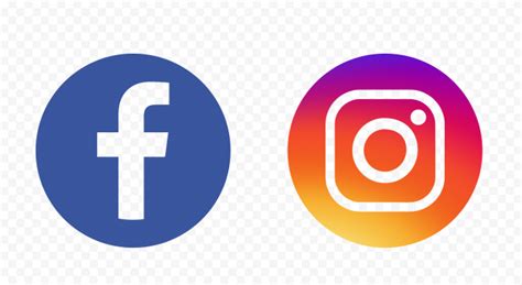 Hd Facebook Instagram Black Outline Round Logos Icons Png Citypng