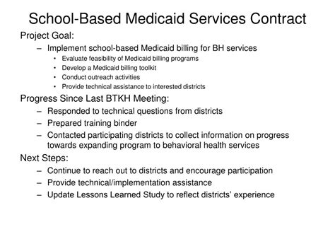 Ppt School Based Medicaid Services Contract Powerpoint Presentation