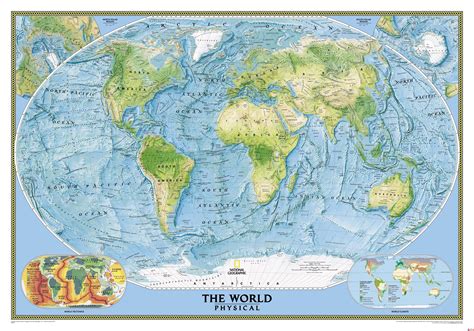 Large Wall Map Of The World National Geographic Mural Wall