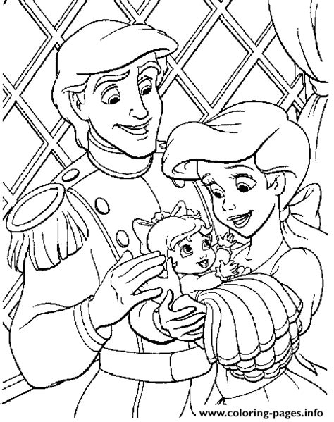 ariel and eric coloring pages sketch coloring page