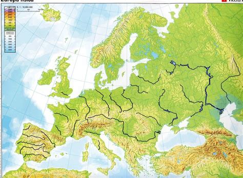 Europe Physical Map Rivers Diagram Quizlet