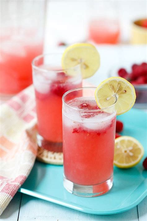 Sweet Refreshing And Thirst Quenching Lemonade With Raspberry Served