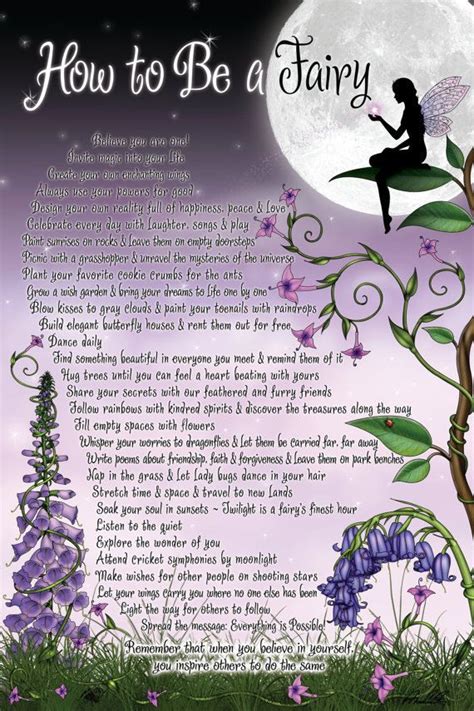 How To Be A Fairy Poster Inspirational By Anamcaracatcreations Fairy