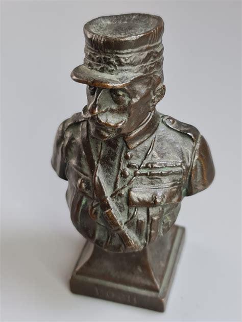 Fine Elkington And Co Bronze Bust Of Marshall Foch 789926