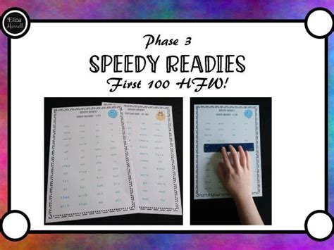 First 100 High Frequency Sight Word Fluency Practice Teaching Resources