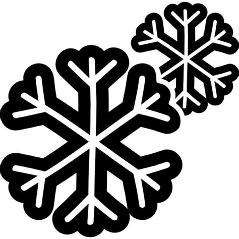 Sneeuwvlokken Paar Hand Getekende Contouren Iconen Gratis Download