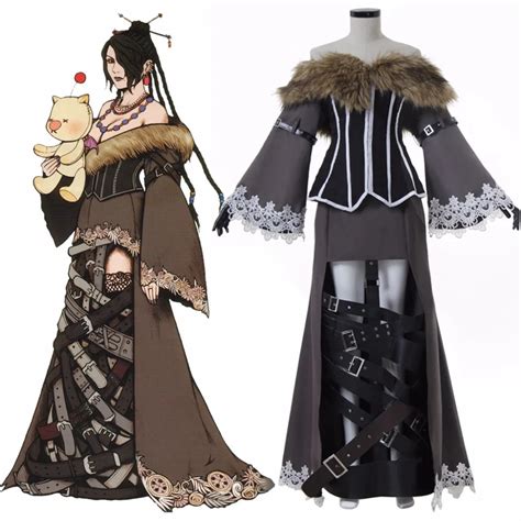 Final Fantasy X 10 Lulu Cosplay Costume Halloween Final Fantasy Carnival Costume Custom Made