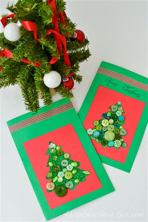 All you need are doilies, craft gems and coloured paper. Making Christmas Cards with Toddlers