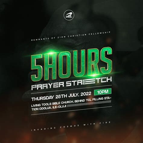 5hours Prayer Stretch Flyer Church Graphic Design Graphic Design