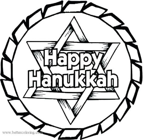 Hanukkah Symbol Coloring Pages Free Printable Coloring Pages