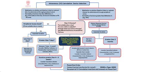 Iv Access Vascular Device Decision Tree The Clinical Pathway