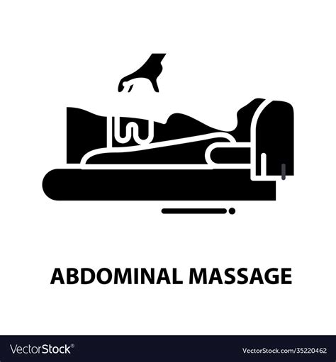 abdominal massage icon black sign royalty free vector image