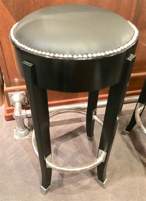 Compare prices on popular products in home furniture. French Art Deco Style Bar Stools Custom Chrome and Black ...