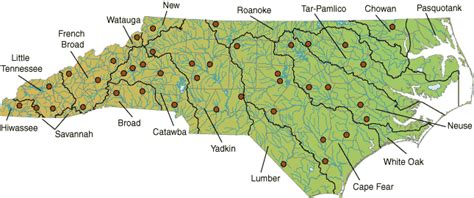 28 North Carolina Lakes Map Online Map Around The World