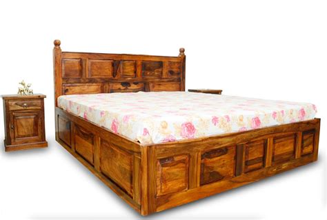 Urbanfry Ekta Sheesham Wood Bed With Front Drawer Storage King Size Urbanfry