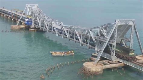 Stunning New Pamban Bridge Indias First Vertical Lift Sea Bridge In Pics