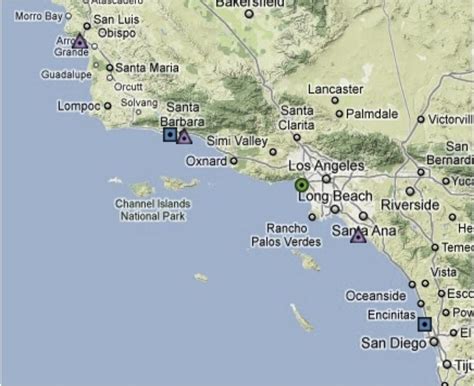 Map Of Southern California Beaches Town Seek Regarding Map Of