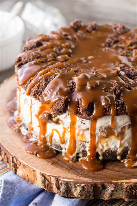 Salted Chocolate Caramel Ice Cream Cake Recipe Ice Cream Dessert