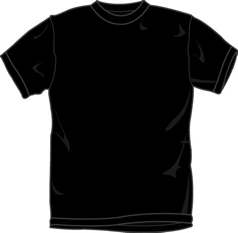 Black T Shirt Template Front Clipart Best