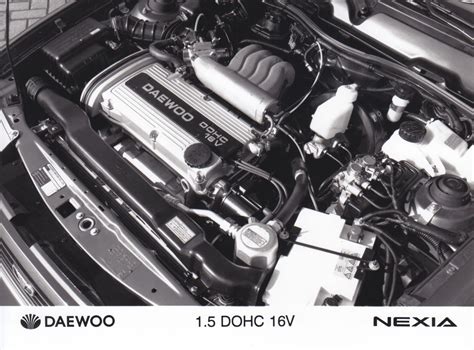 Daewoo Nexia 15 Dohc 16v Engine Car Manufacturers Photo Press Photo