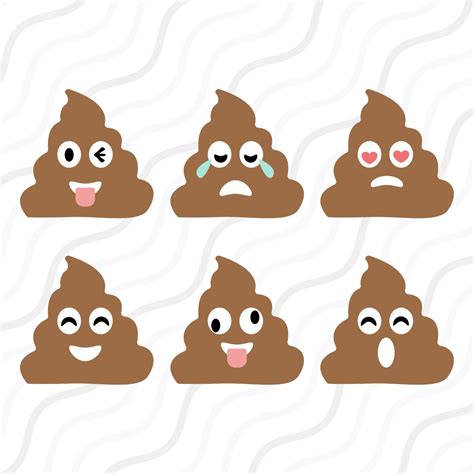 Poop Emoji Svg Poop Clipart Emoji Svg Poop Svg Cut Table Etsy