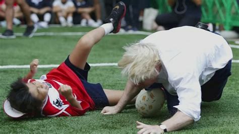 Boris Johnson Knocks A Child To The Ground In Touch Rugby Youtube