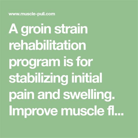 Treatment For A Groin Strain Muscle Treatment