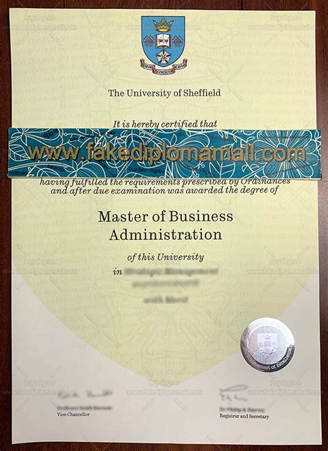 Judges said that the university stood out as a result of a strategy based on its. Buy The University of Sheffield Fake Degree Certificate ...