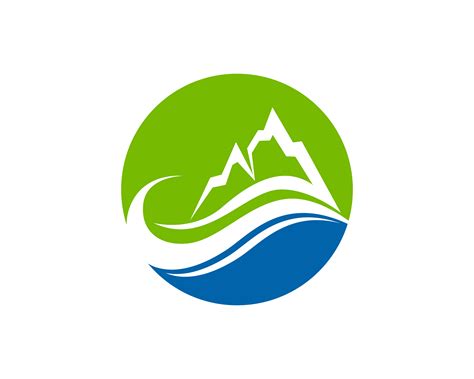 Mountain And Water Logo Business Template Vector 585255 Vector Art At