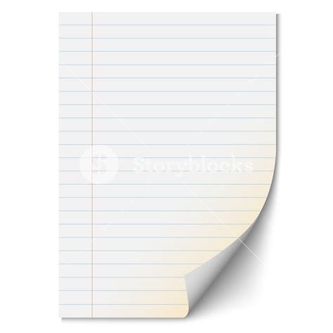 Blank Paper Sheet With Lines Royalty Free Stock Image Storyblocks