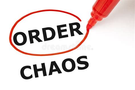 Order Or Chaos Stock Image Image Of Choose Chaos Management 29422205