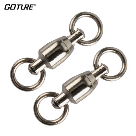 Goture 200pcs Fishing Swivel Ball Bearing Connector Stainless Steel