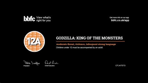 Godzilla King Of The Monsters Bbfc Black Card Youtube