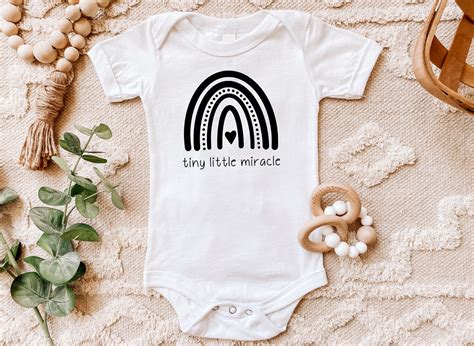 Tiny Little Miracle Rainbow Baby Onesie Pregnancy Etsy