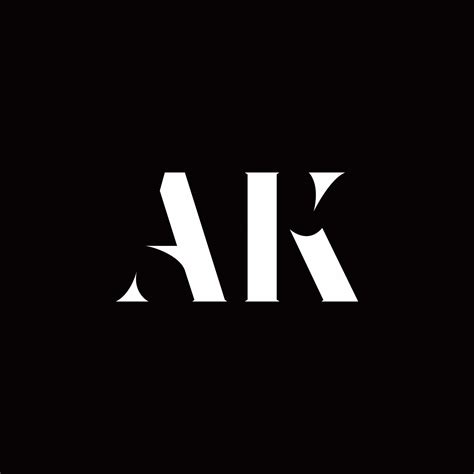 Ak Logo Letter Initial Logo Designs Template 2767558 Vector Art At Vecteezy