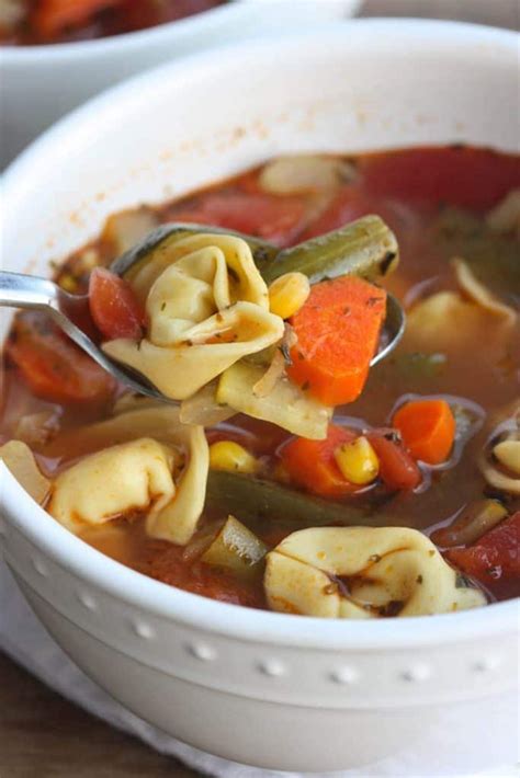 Vegetable Tortellini Soup Recipe Tortellini Soup Healthy
