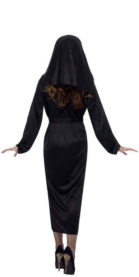 Black And White Religious Nun Costume Dress Womens Nun Costume